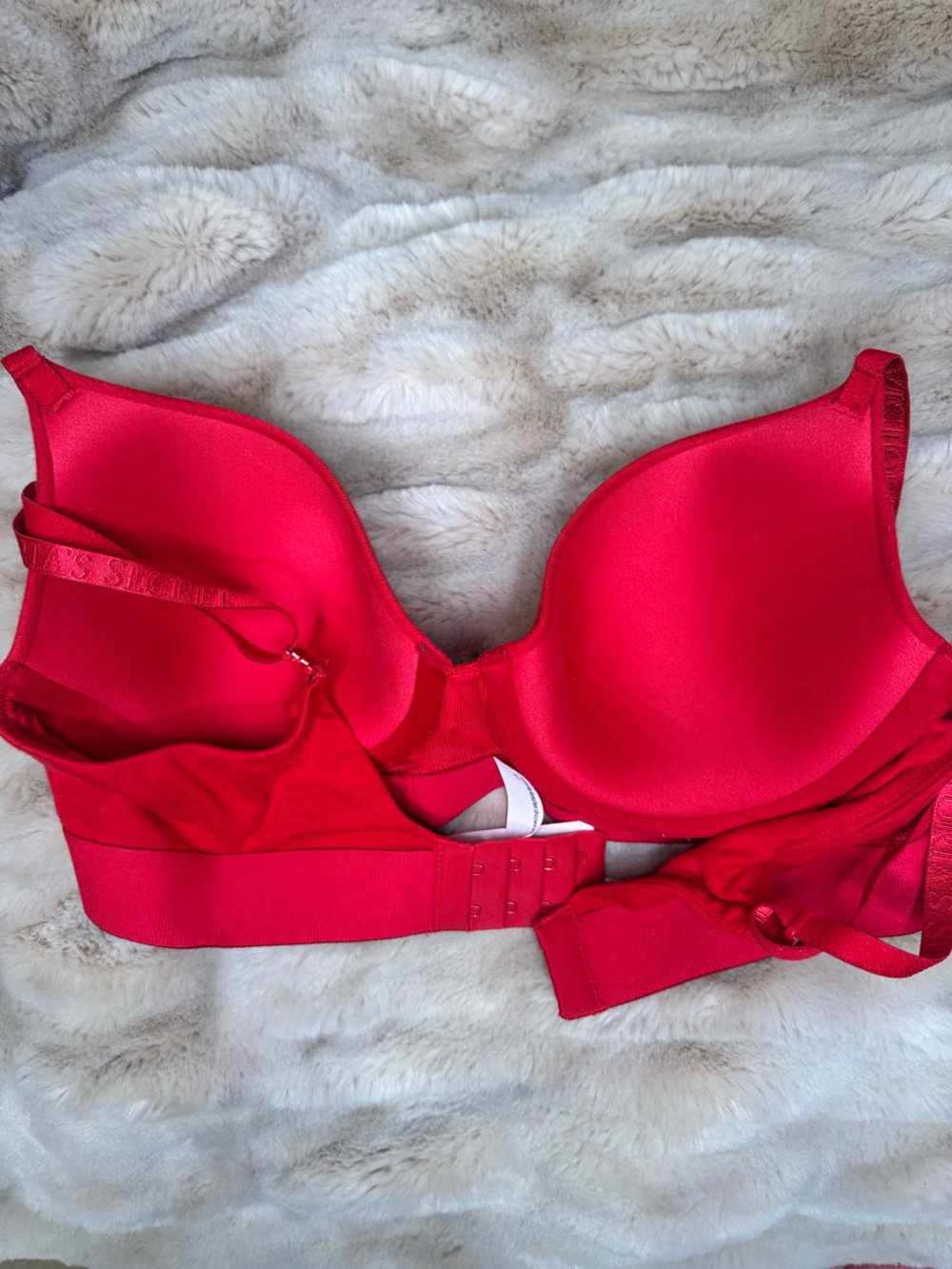 Victoria’s Secret Red Rhinestone Logo Push-Up Bra 34C - Picture 5 of 7